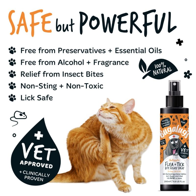 Safe & Powerful Antiseptic Flea & Tick Bite Relief Spray