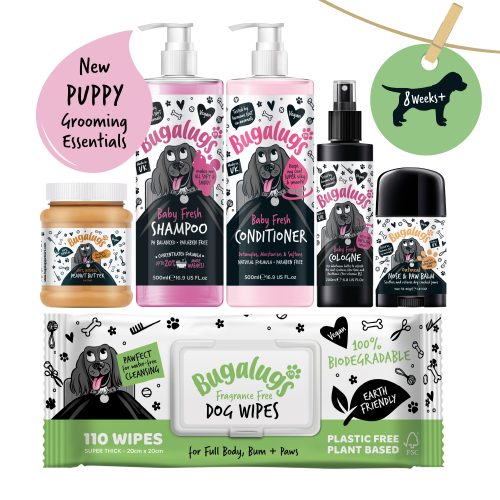 Bugalugs New Puppy Grooming Essentials Kit for Puppies from 8 weeks old